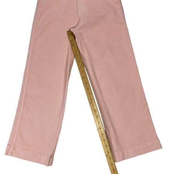 Lucky Brand Corduroy Pants Women Size 24 Pink Stretch Straight Leg Cropped Pants - Picture 10 of 13